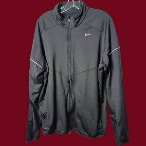 Nike Dri Fit MenTrack Jacket  Athletic Jacket Mock Neck Black/White Xlarge